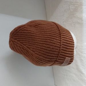 UGG Women's Wide Cuff Rib Beanie Hat Color Brown one size